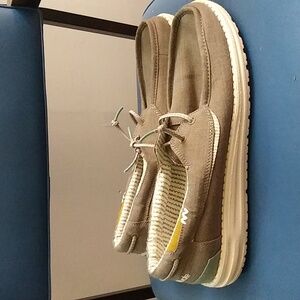 Hey Dude Men's Welsh Grip Chambrey Oak Casual Shoes Slip On Loafers Size 12